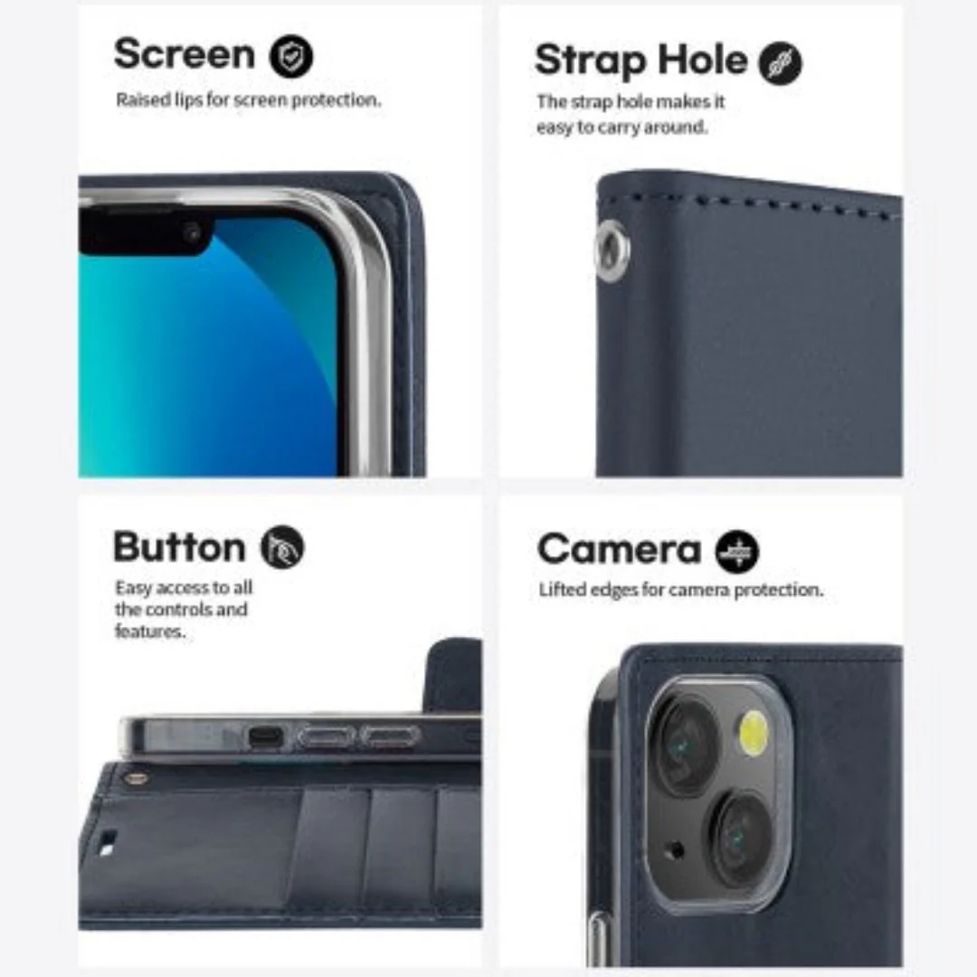 Goospery Bluemoon Diary for iPhone 16 - Black, With Magsafe - Image 6