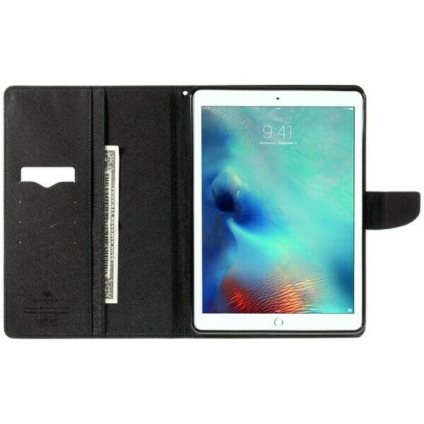 Goospery Fancy Diary Case for iPad 9.7" - Black/Black - Image 3