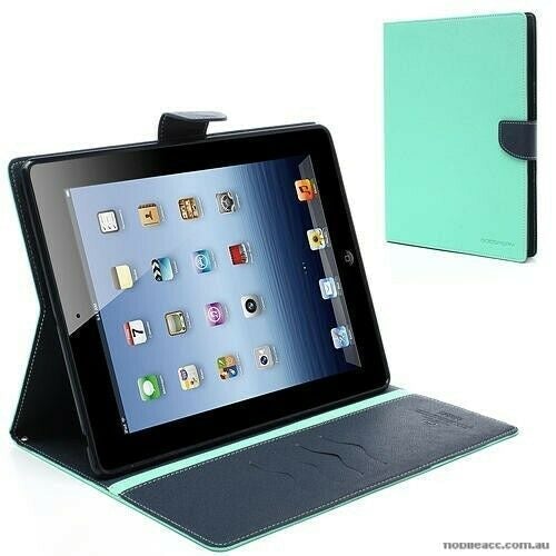 Goospery Fancy Diary Case for iPad 9.7" - Navy/Lime - Image 2