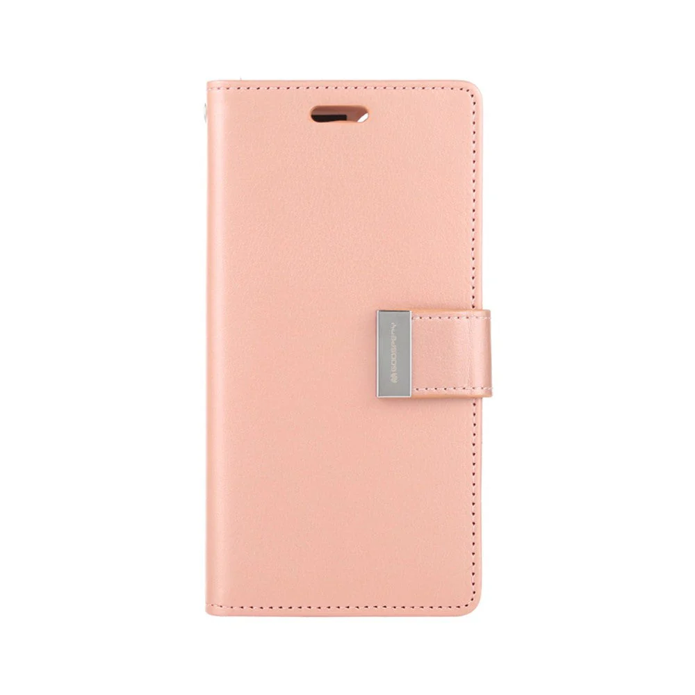 Goospery Rich Diary case for iPhone 15 Plus - Hot Pink - Image 4