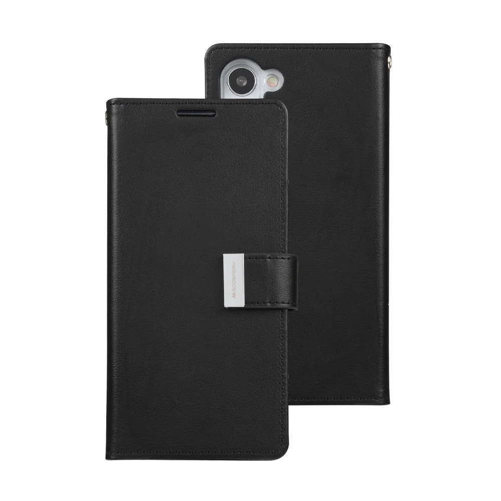 Goospery Rich Diary Case for Samsung Galaxy S23 - Black - Image 2