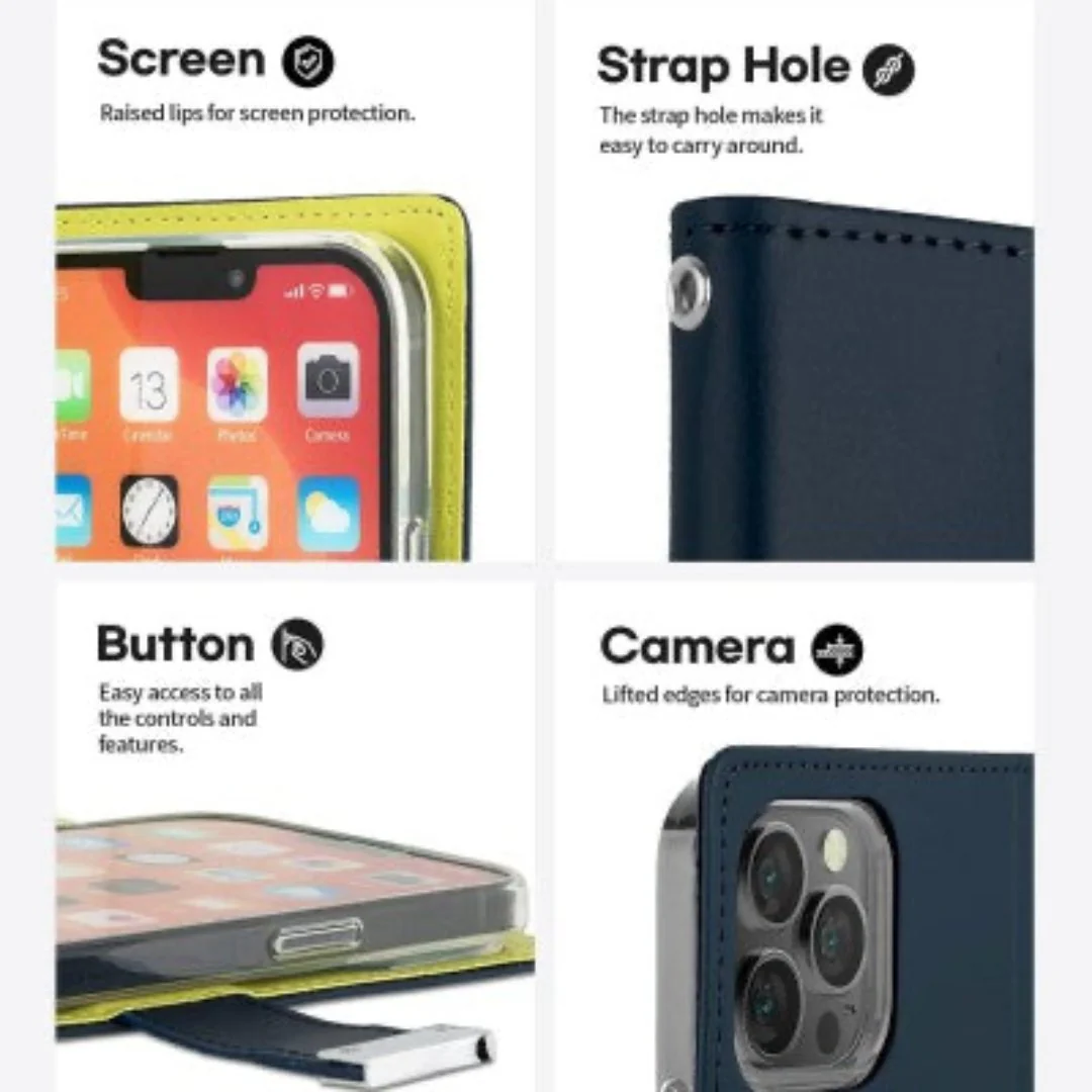 Goospery Rich Diary for iPhone 16 - Navy - Image 4