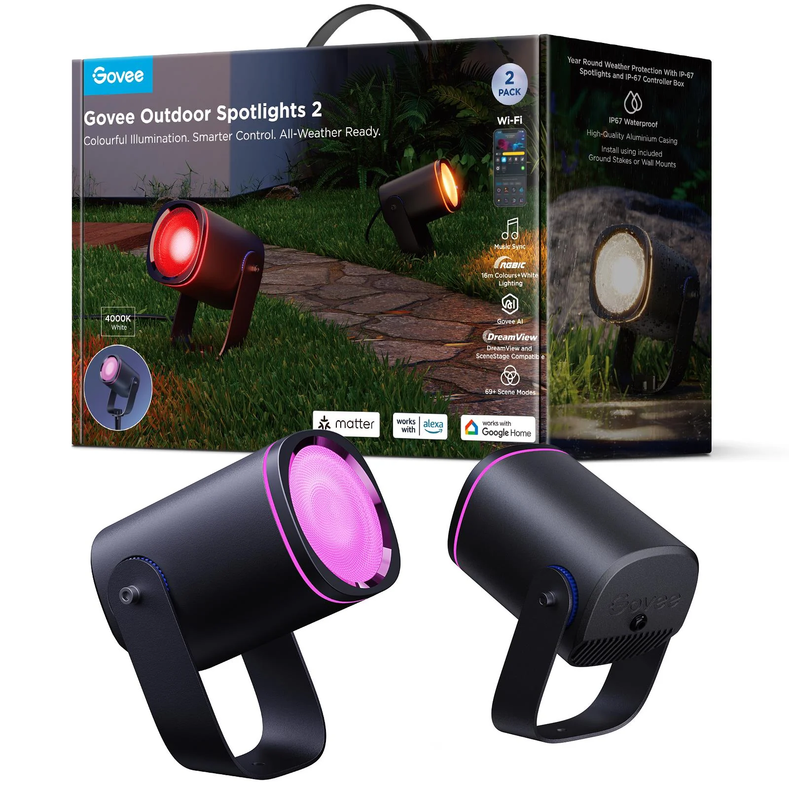 Govee Outdoor Spotlights 2 - Image 2