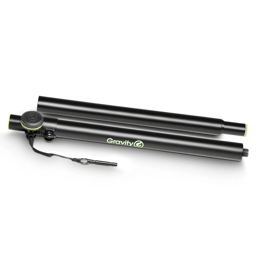 Gravity 140cm Adjustable 35mm to 35mm 2-Part Pole Stand SP3332TPB For Speaker - Image 3
