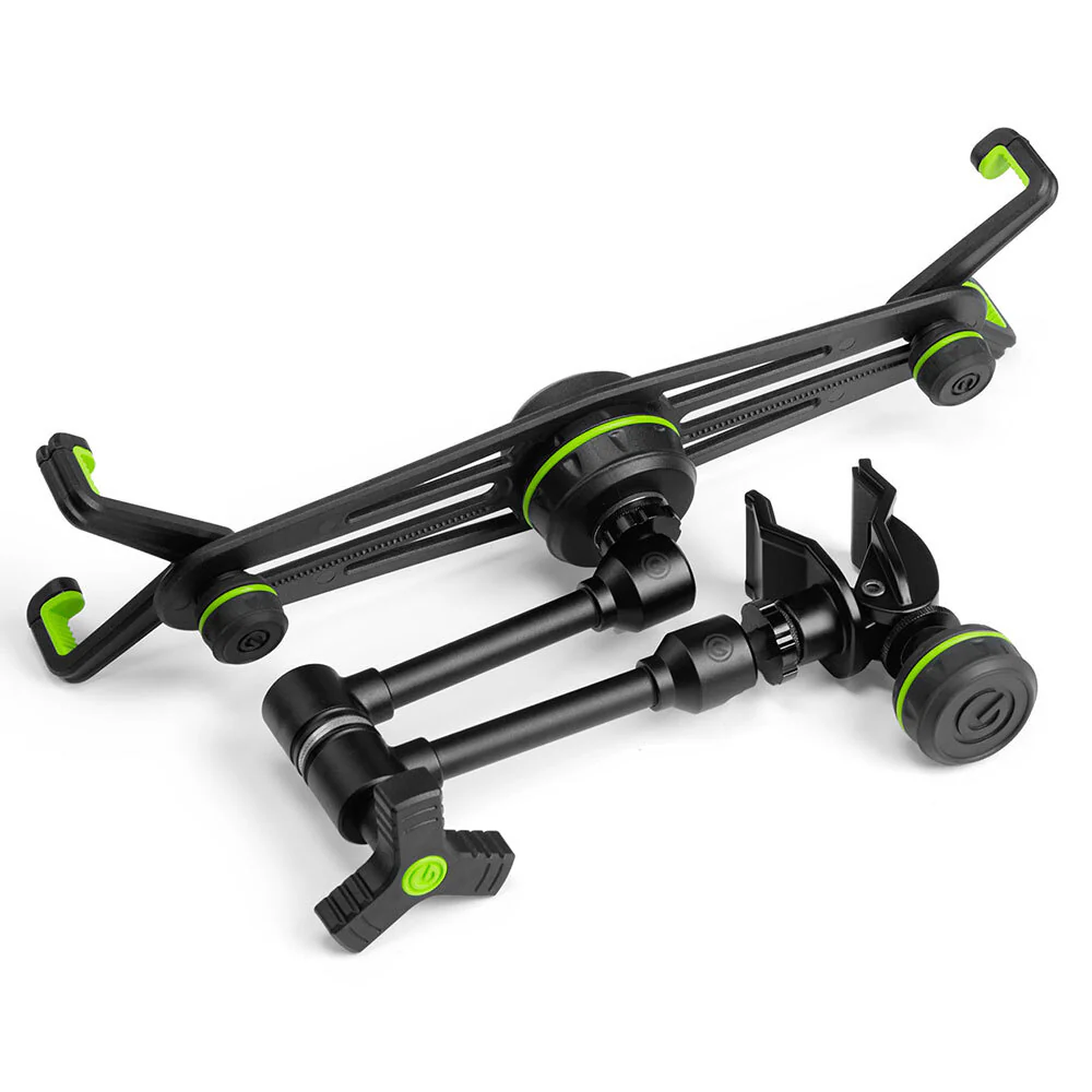 Gravity Premium Adjustable Tablet Holder Bracket For Mic Stand (Black) - Image 2
