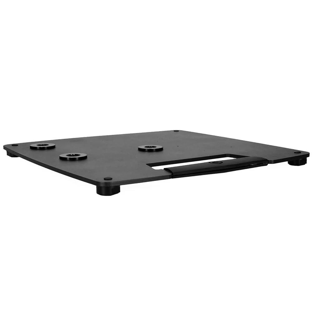 Gravity WB431CB Compact 390mm Square Steel Base Plate For Speaker Pole Black - Image 2