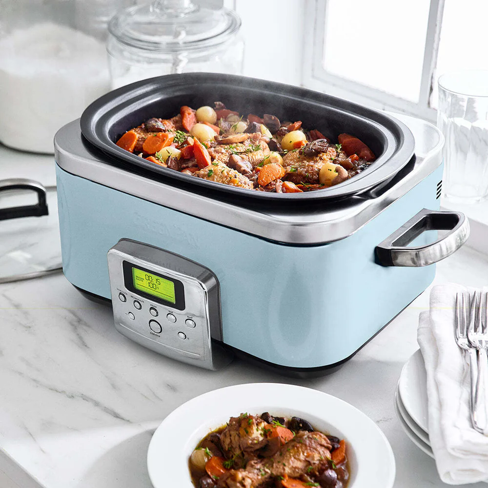 GreenPan Elite Blue Haze Electric Slow Cooker 230V 2200W Home Kitchen Cookware - Image 4