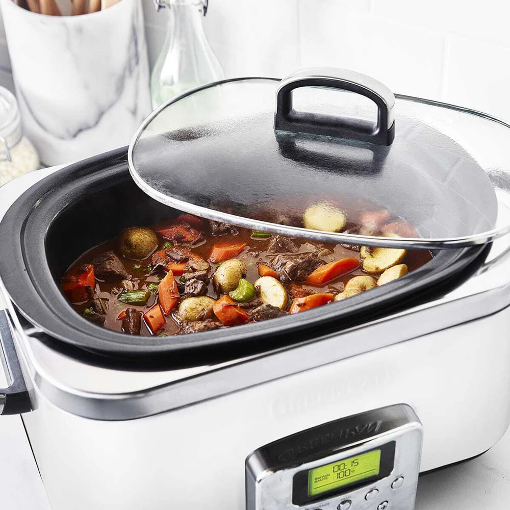 GreenPan Elite Cloud Cream Electric Slow Cooker 230V 2200W Home Kitchen Cookware - Image 3