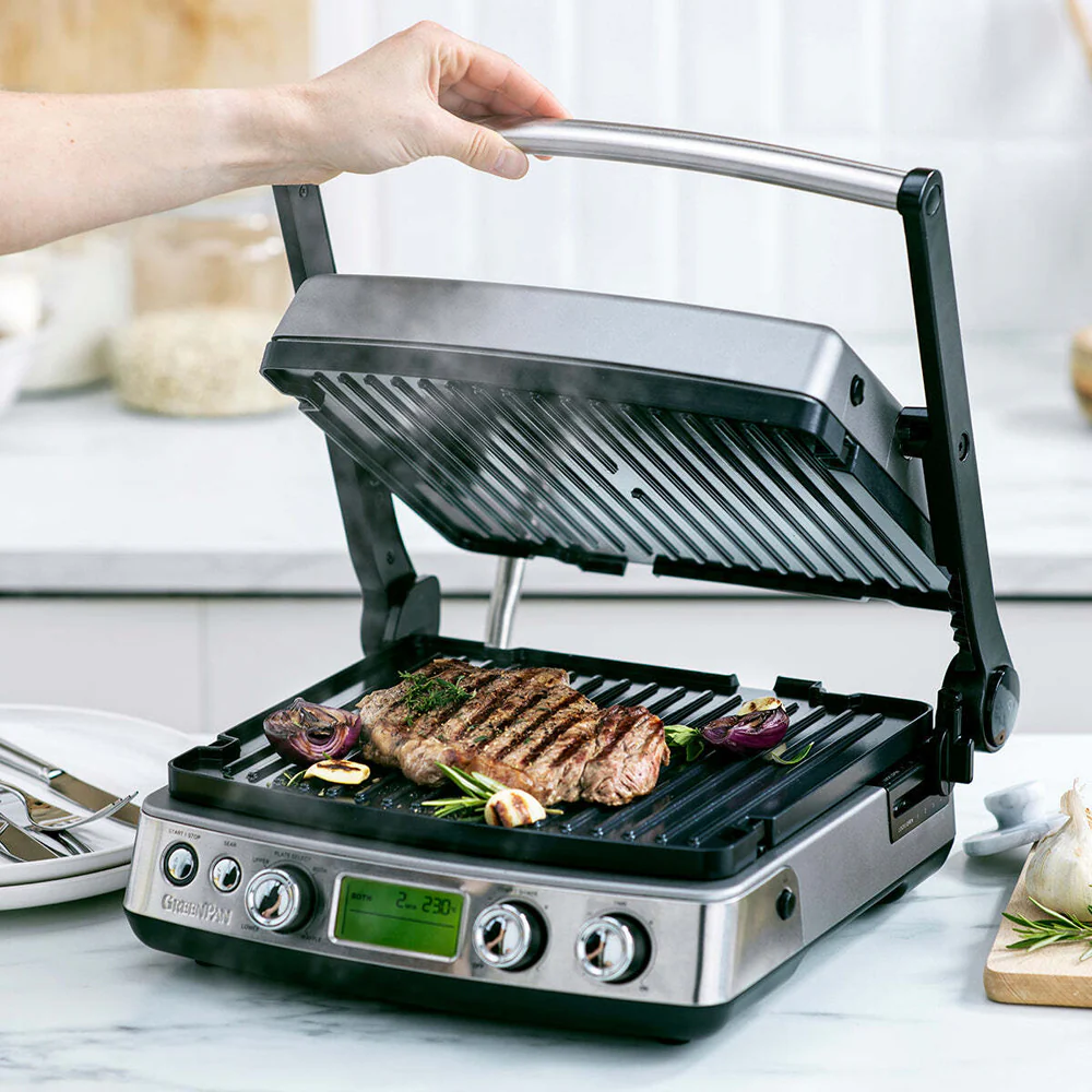GreenPan Elite Electric Stainless Steel Contact Grill 230V 2200W Home Cookware - Image 5