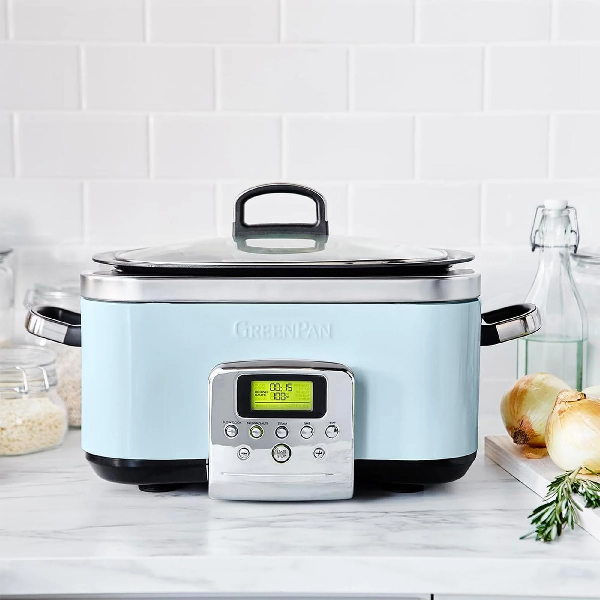 Greenpan Slow Cooker 6L (Blue Haze) - Image 3