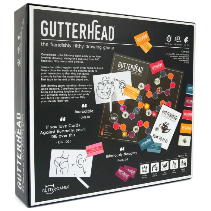 Gutter Games Gutterhead Pictionary and Cards Party Game - Image 2