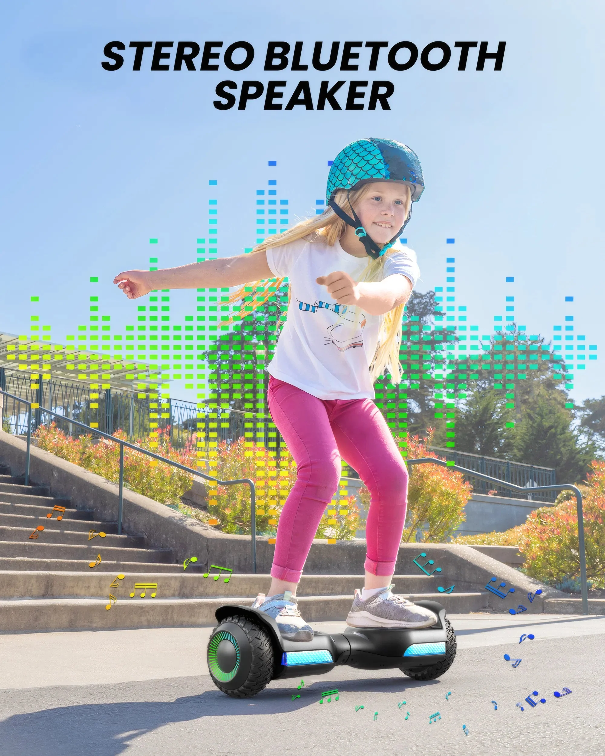 GYROOR G13 Off Road Hoverboard (Black) - Image 6