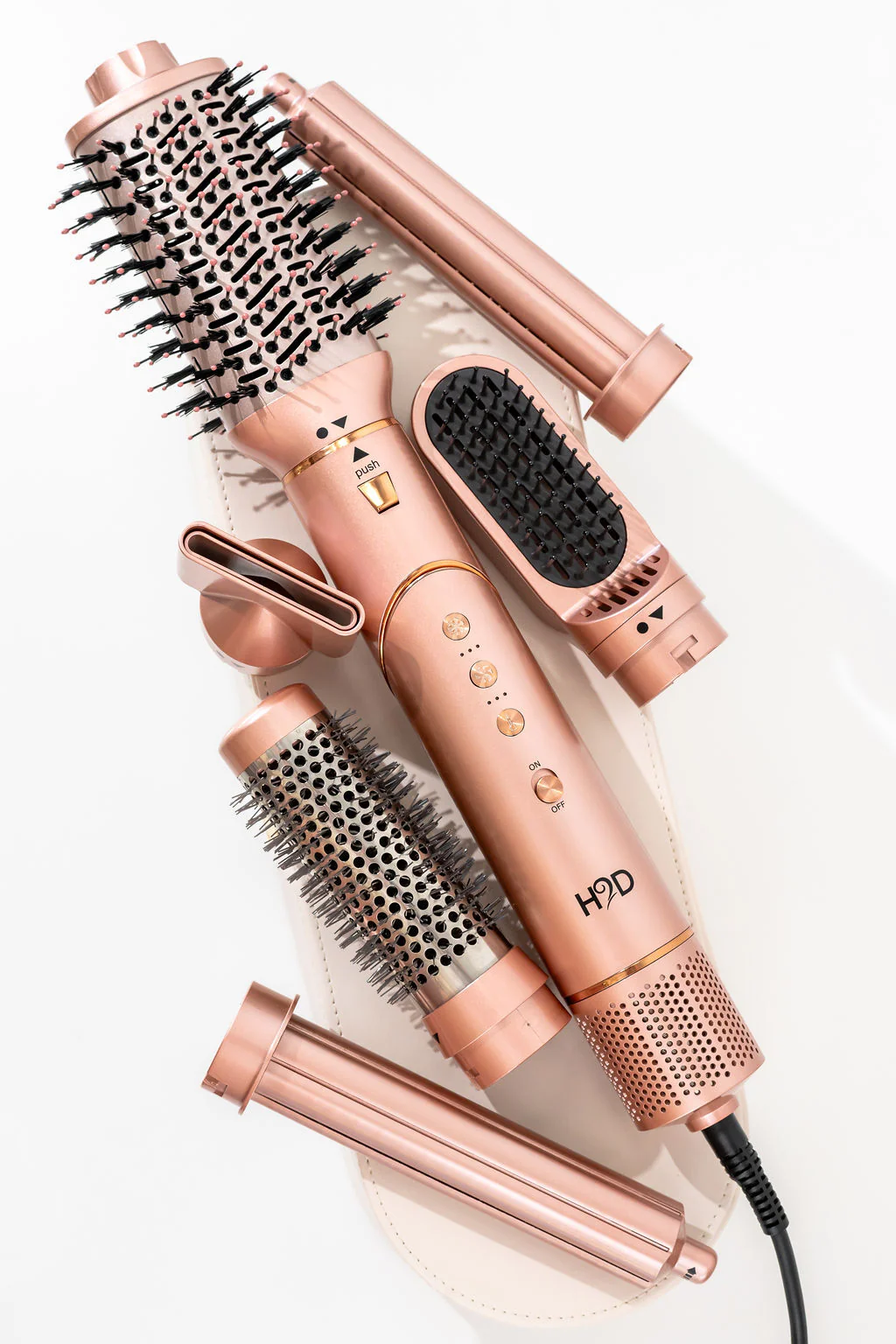 H2D 6-in-1 Ultra Styler Hair Styling Tool in Rose Gold - Image 4