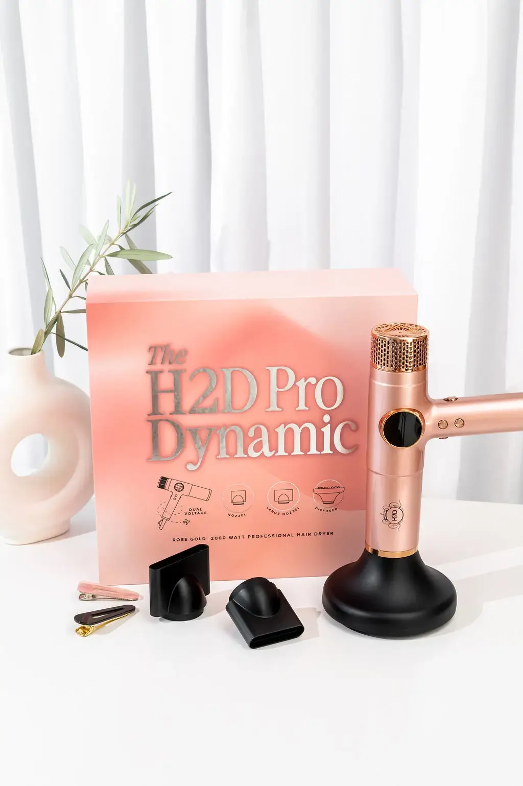 H2D Pro Dynamic Hair Dryer in Rose Gold - Image 5