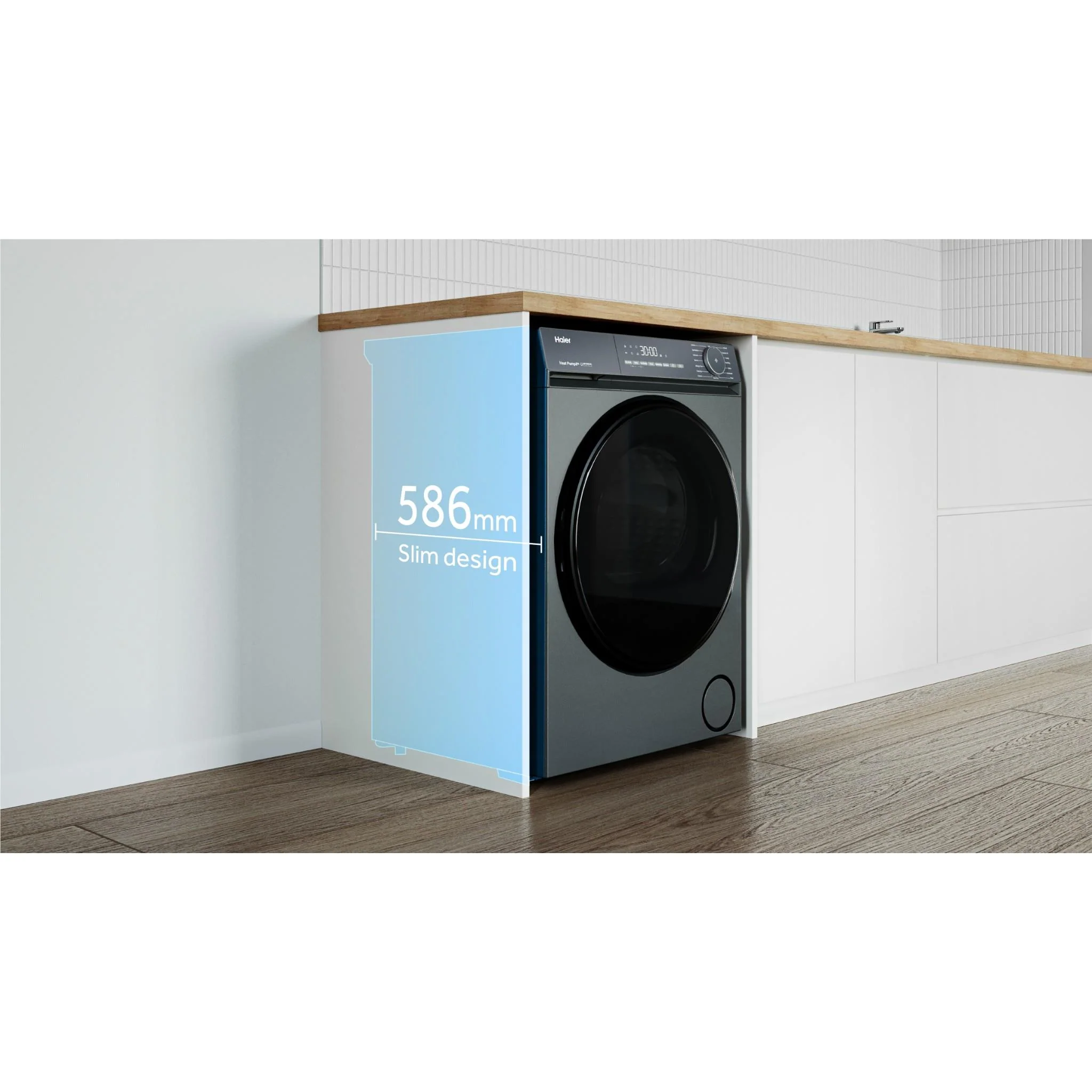 Haier HDHPS80KB1 300 Series 8kg Heat Pump Dryer (Dark) - Image 3