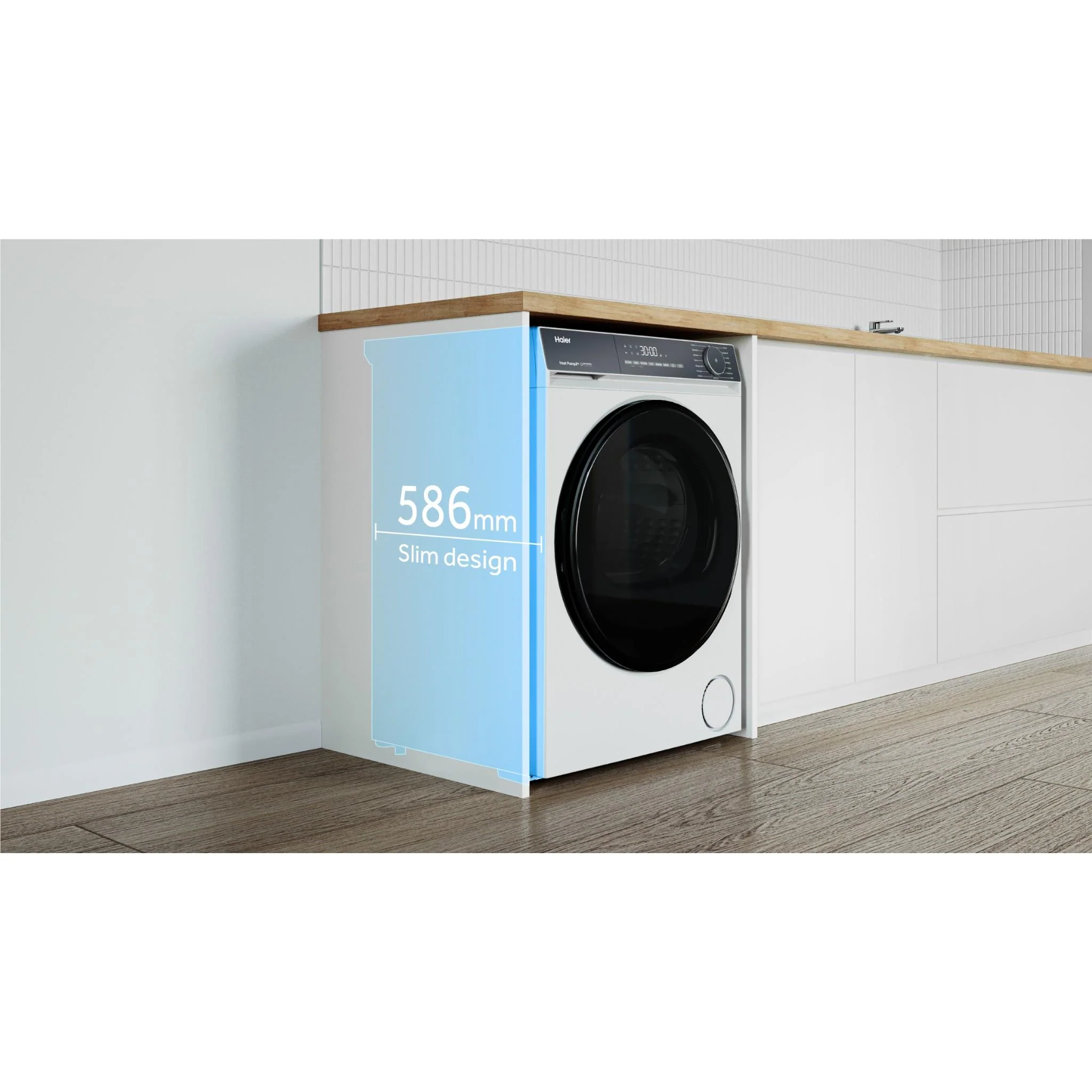 Haier HDHPS80KW1 300 Series 8kg Heat Pump Dryer (White) - Image 3