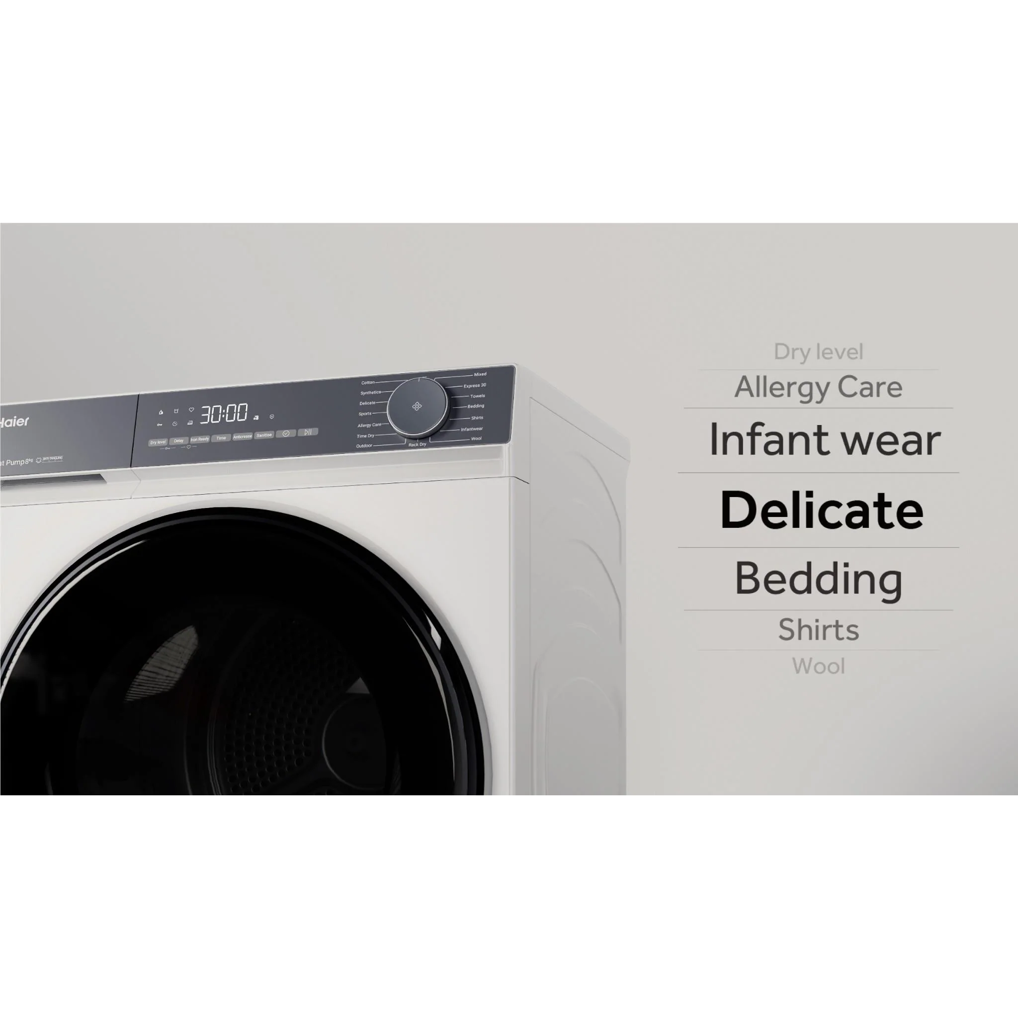Haier HDHPS80KW1 300 Series 8kg Heat Pump Dryer (White) - Image 4