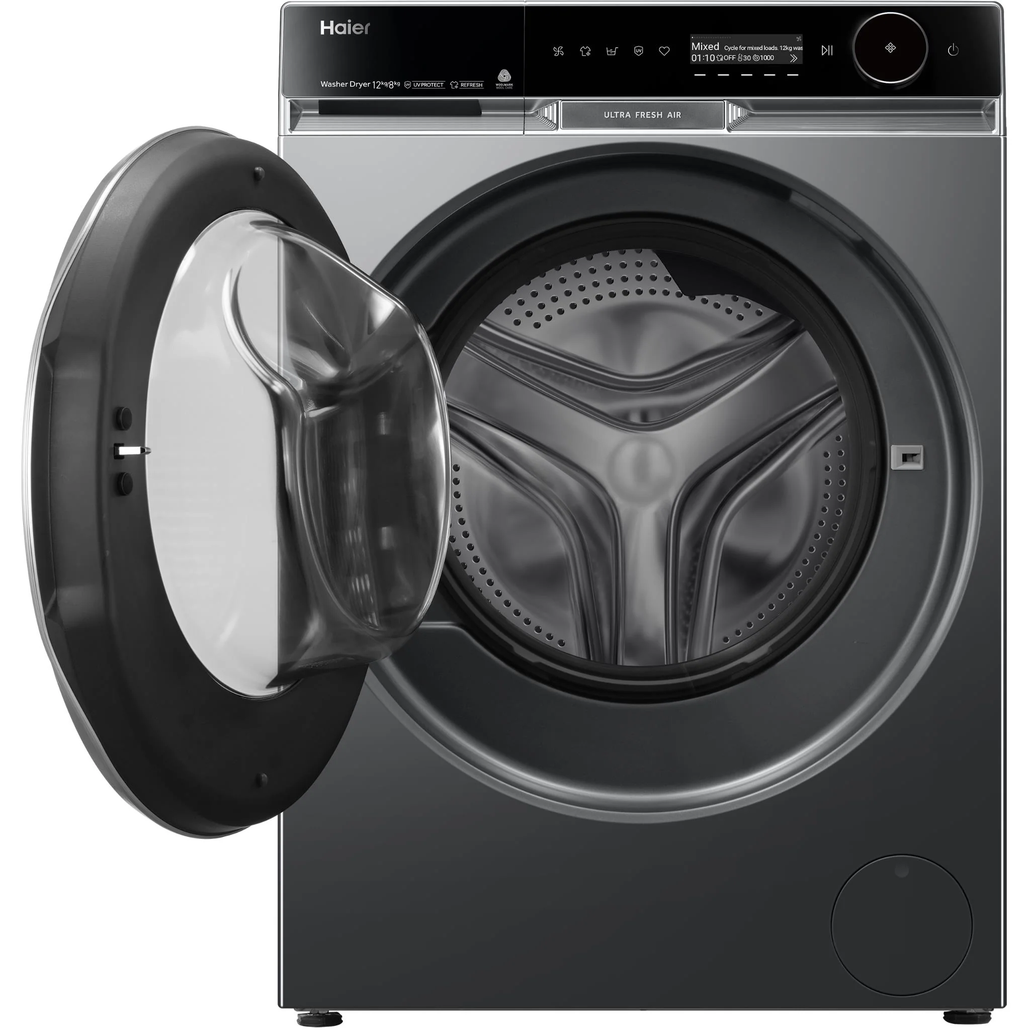 Haier HWD1280PXB1 600 Series 12kg/8kg Front Load Washer Dryer Combo (Dark) - Image 2