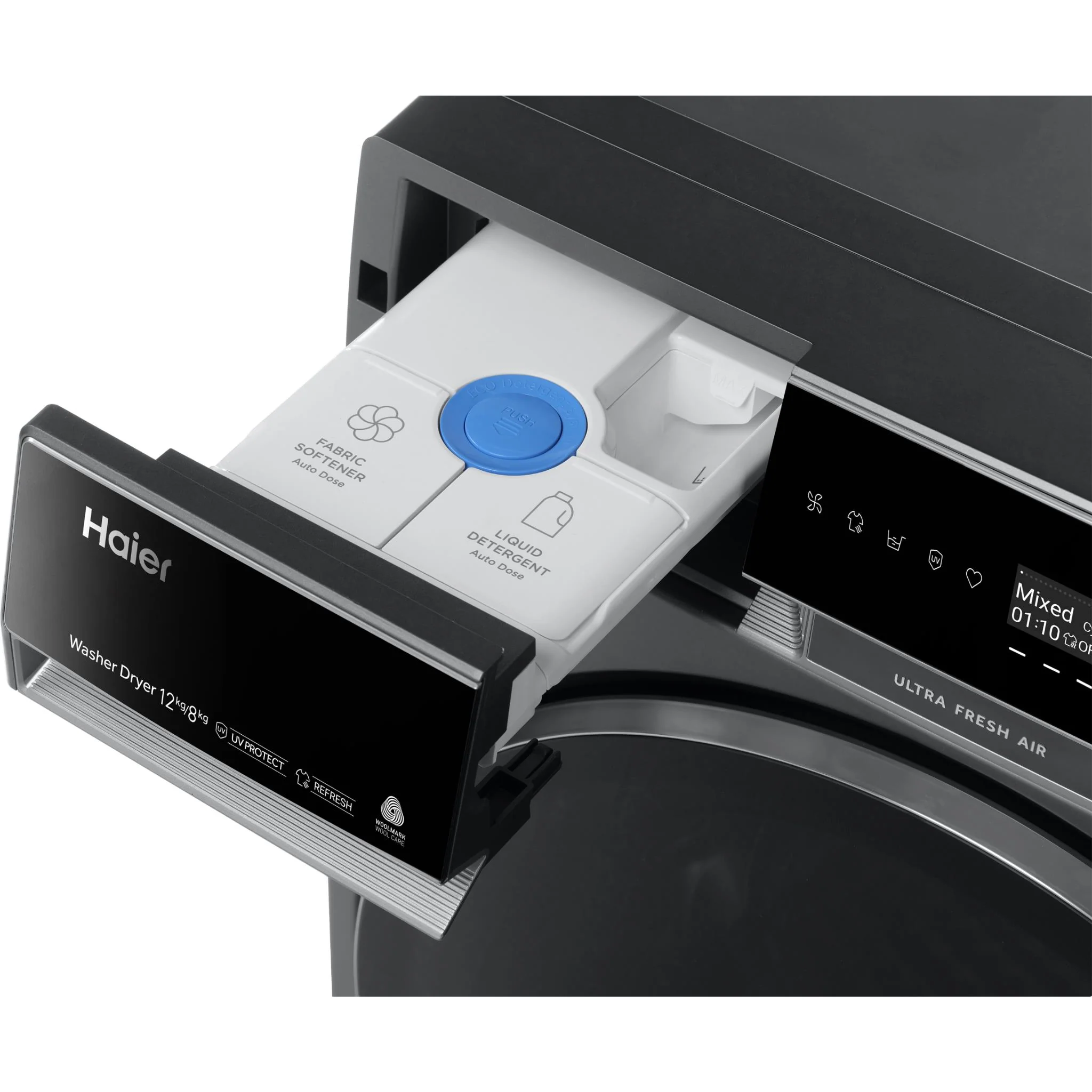 Haier HWD1280PXB1 600 Series 12kg/8kg Front Load Washer Dryer Combo (Dark) - Image 4