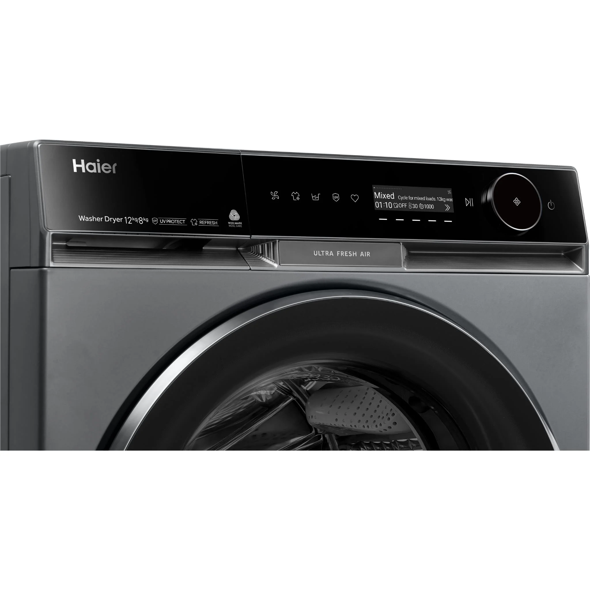Haier HWD1280PXB1 600 Series 12kg/8kg Front Load Washer Dryer Combo (Dark) - Image 6
