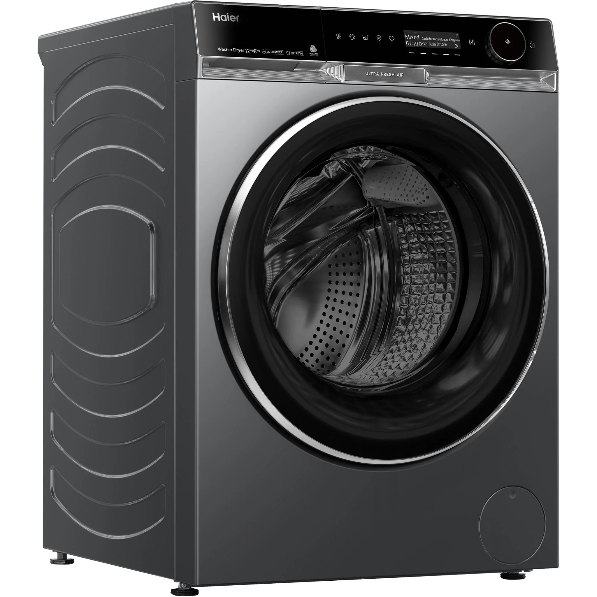 Haier HWD1280PXB1 600 Series 12kg/8kg Front Load Washer Dryer Combo (Dark) - Image 7