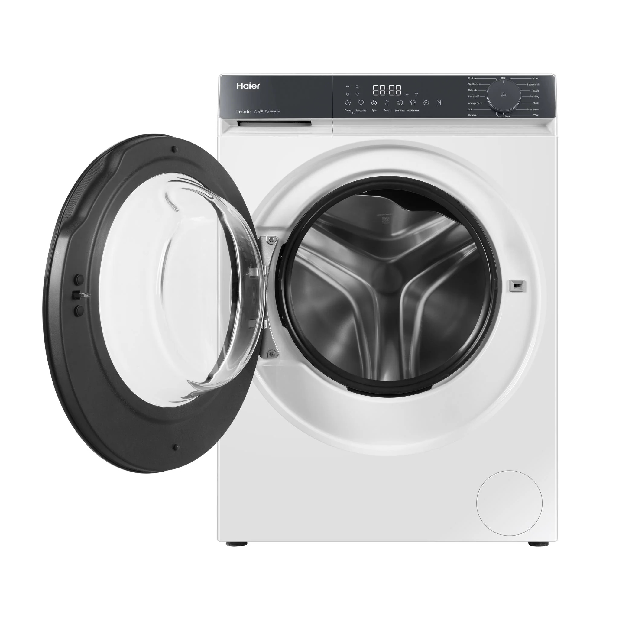 Haier HWF75KW1 300 Series 7.5kg Front Load Washer (White) - Image 3