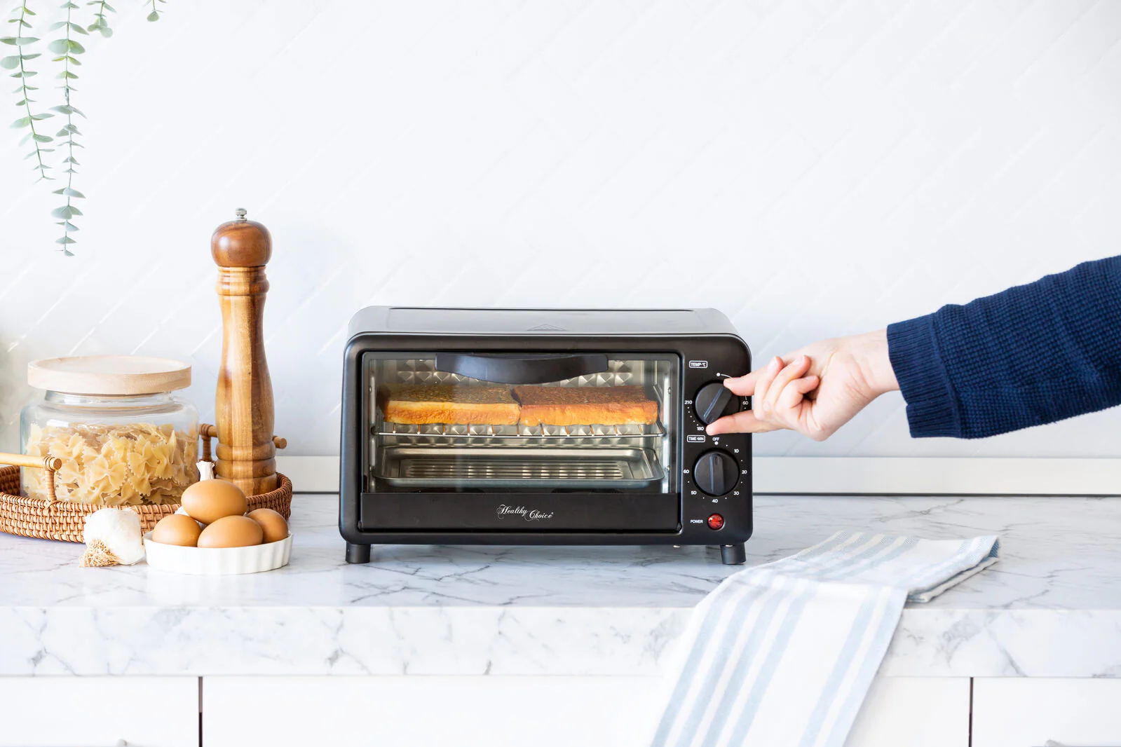 Healthy Choice 10L PFAS-Free Multi-Function Electric Toaster Oven with 2 Shelves - Image 8