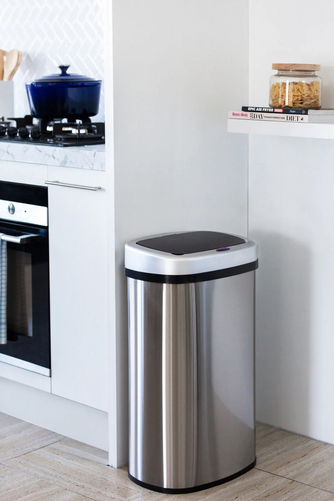 Healthy Choice 50L Stainless Steel Motion Sensor Rubbish Bin - Image 3