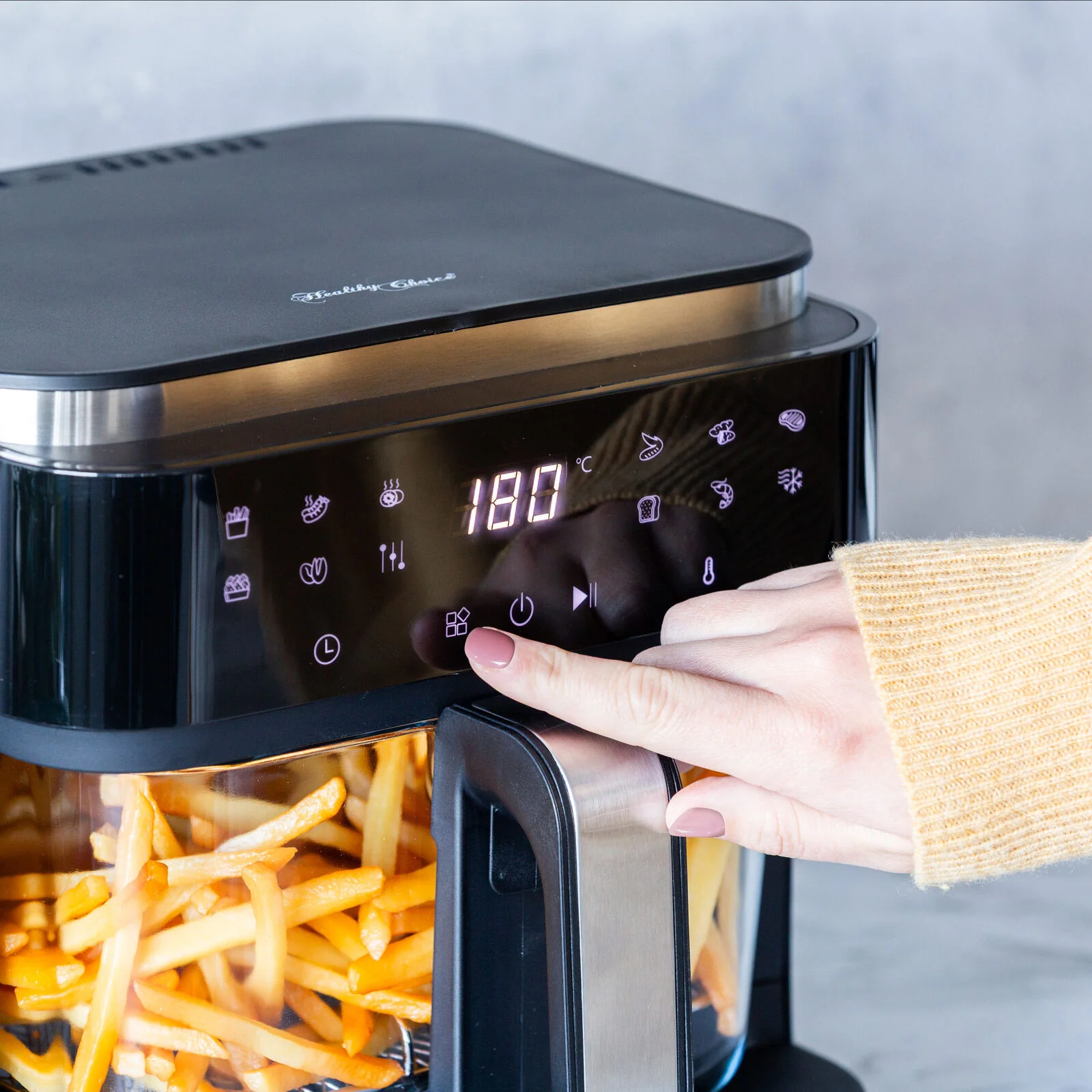 Healthy Choice 6L Digital Air Fryer with Glass Basket - Image 6