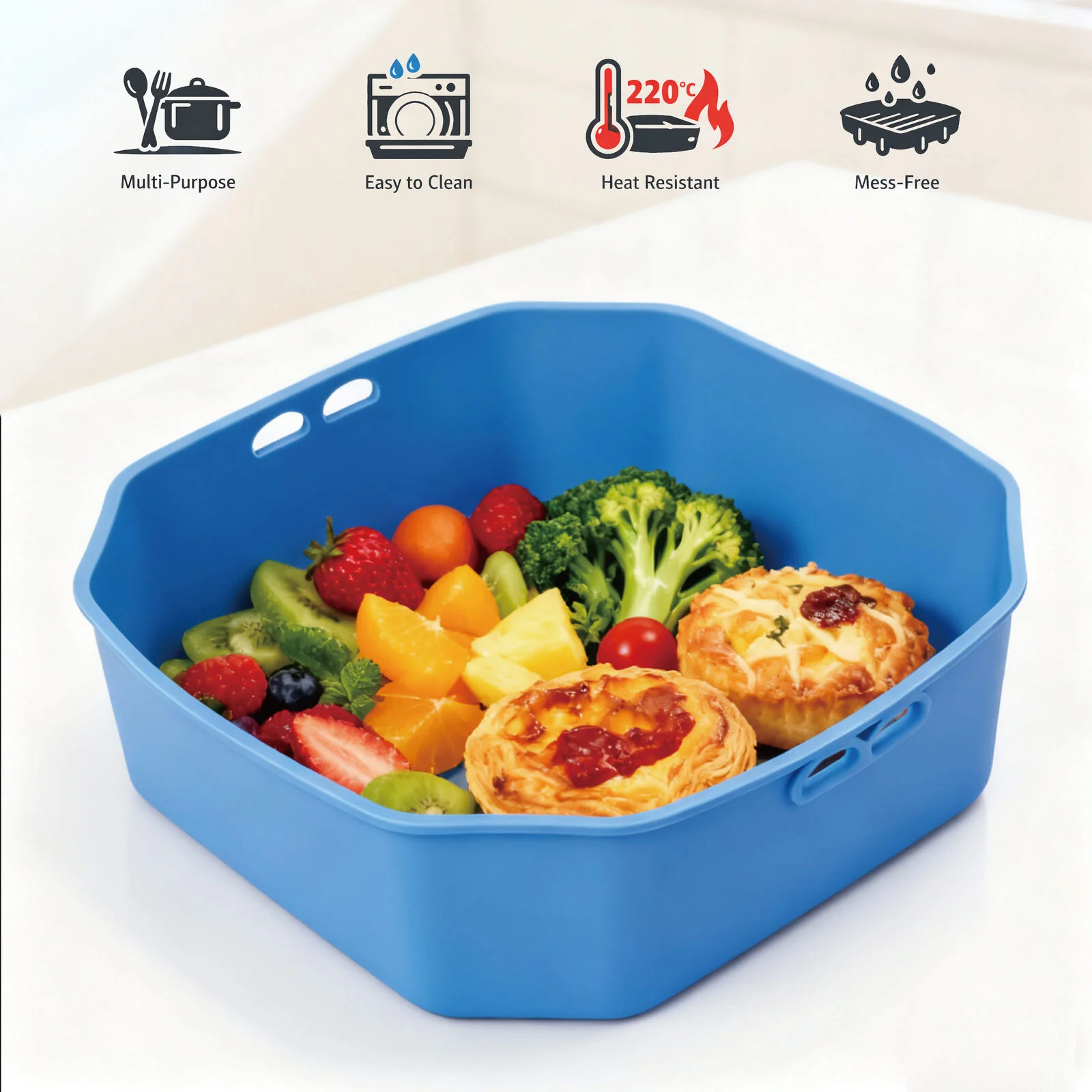Healthy Choice Air Fryer BPA-Free Multi-Purpose Silicone Liners 2-Pack - Image 6