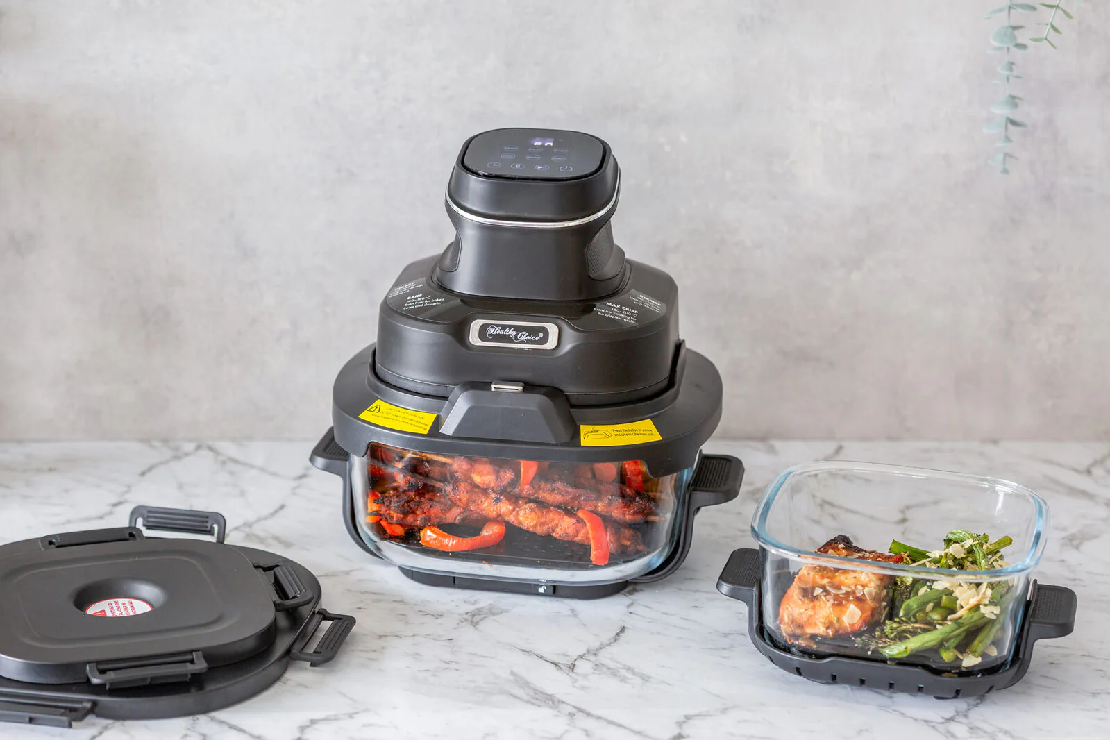 Healthy Choice Crisp N Go Air Fryer Dual Glass Bowl 4.5L - Image 7
