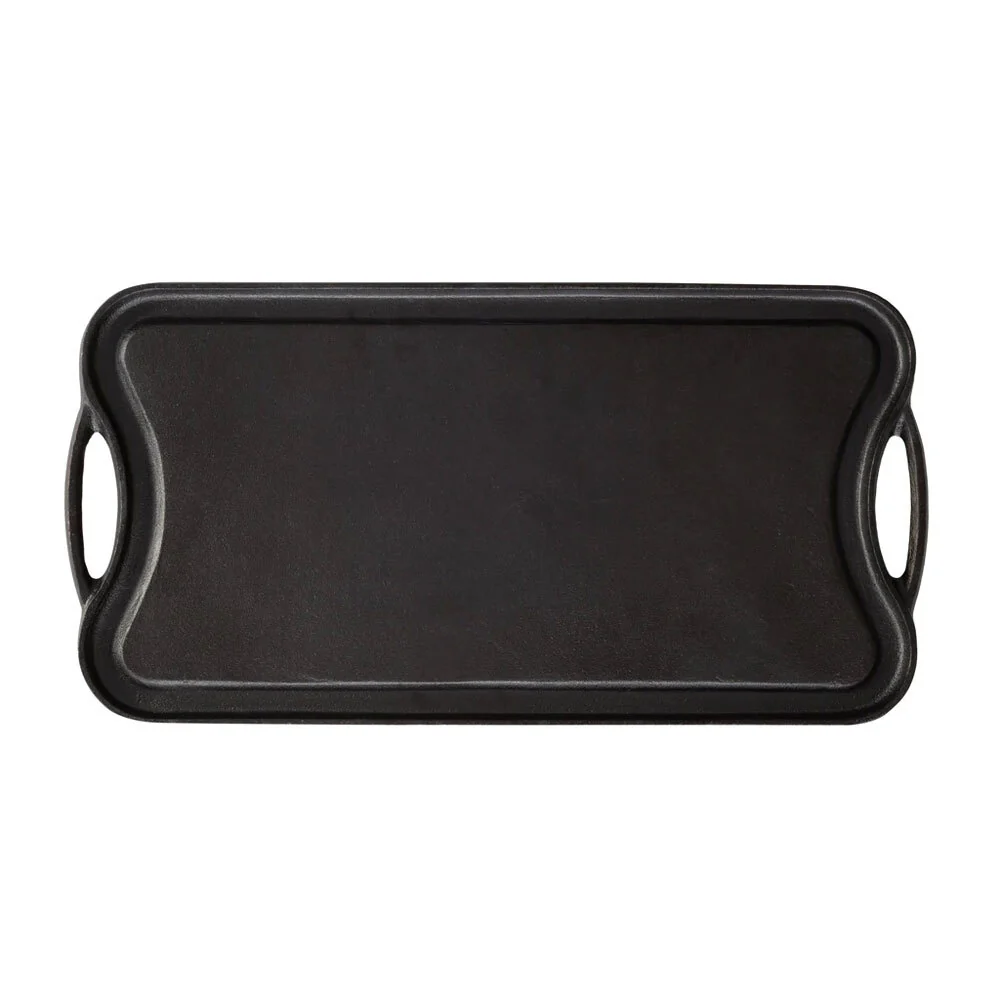 Healthy Choice Oil-Seasoned Reversible Cast Iron Griddle/Grill Plate 50x25cm - Image 4