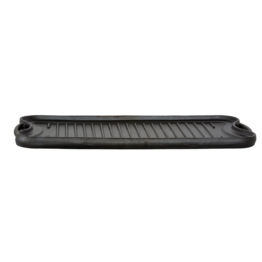 Healthy Choice Oil-Seasoned Reversible Cast Iron Griddle/Grill Plate 50x25cm - Image 5