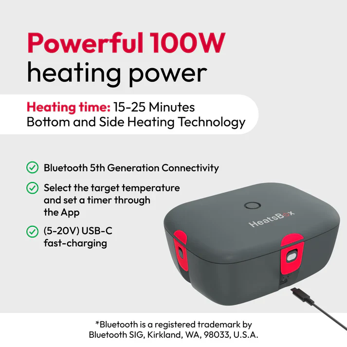 HeatsBox Go Smart heating Lunchbox - Image 6