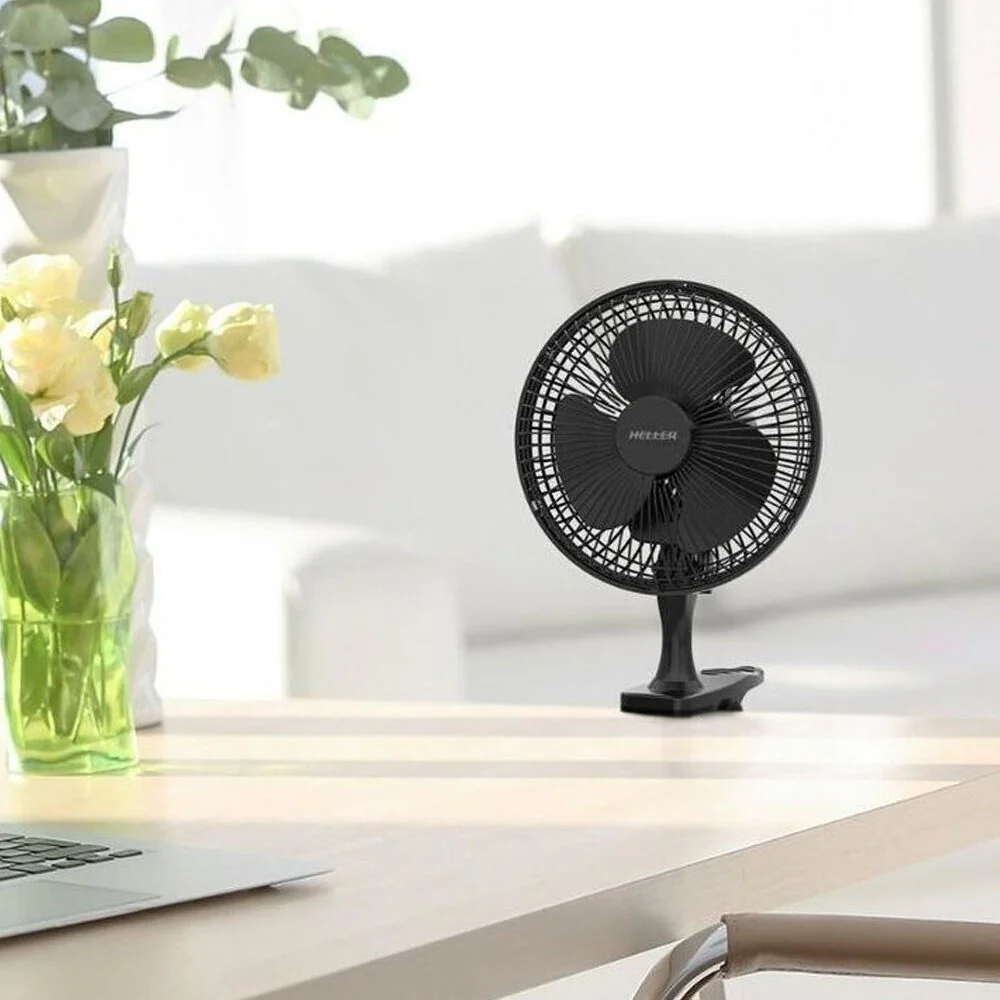 Heller 15cm Desk/Personal/Clip Fan/Tilt/Air Cooling/Cooler Black - Image 2