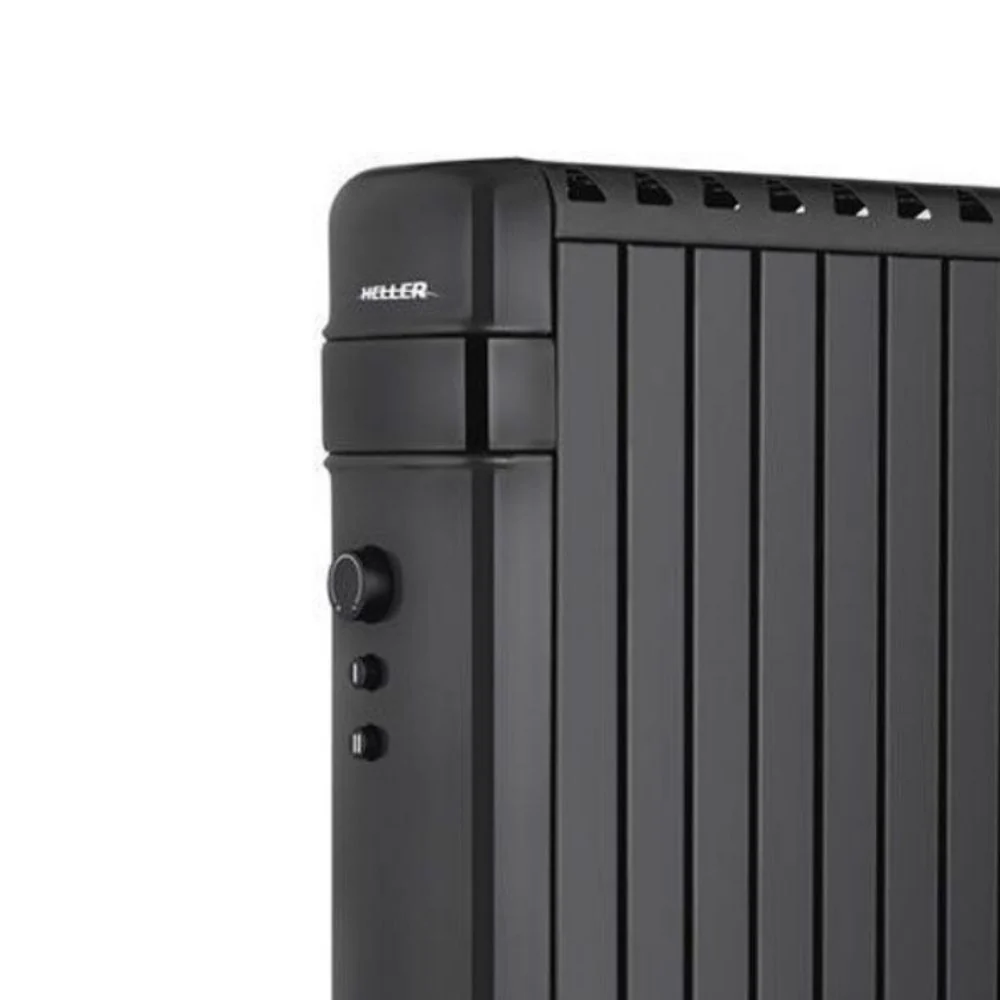 Heller 2000W  Electric Oil Free Column Heater with Heating Thermostat (Black) - Image 3