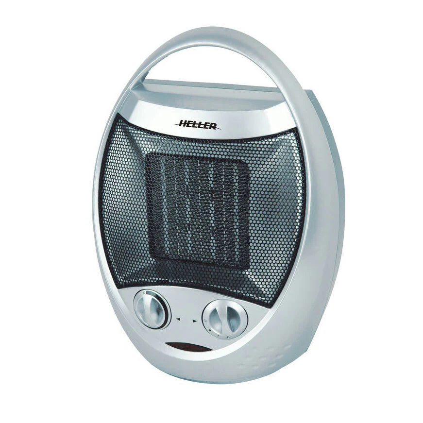 Heller HCFH1577A 1500W Portable Ceramic Upright Fan Heater Desk Floor (Silver) - Image 2