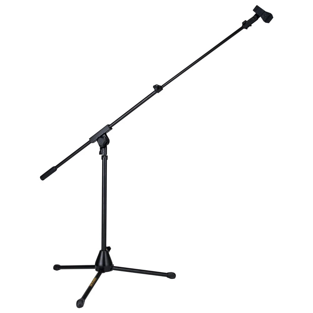 Hercules Low Profile Tripod Microphone Stand with Boom and Mic Clip - Image 2