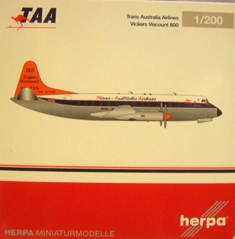Herpa 1/200 TAA Trans Australian Airlines Vickers Viscount 800 - Image 2