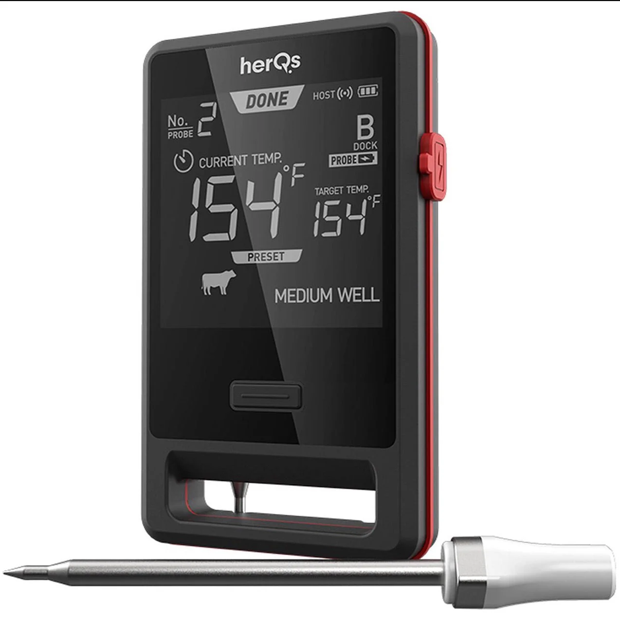 HerQs Pin Pro HERQS005 Wireless Smart Meat Thermometer