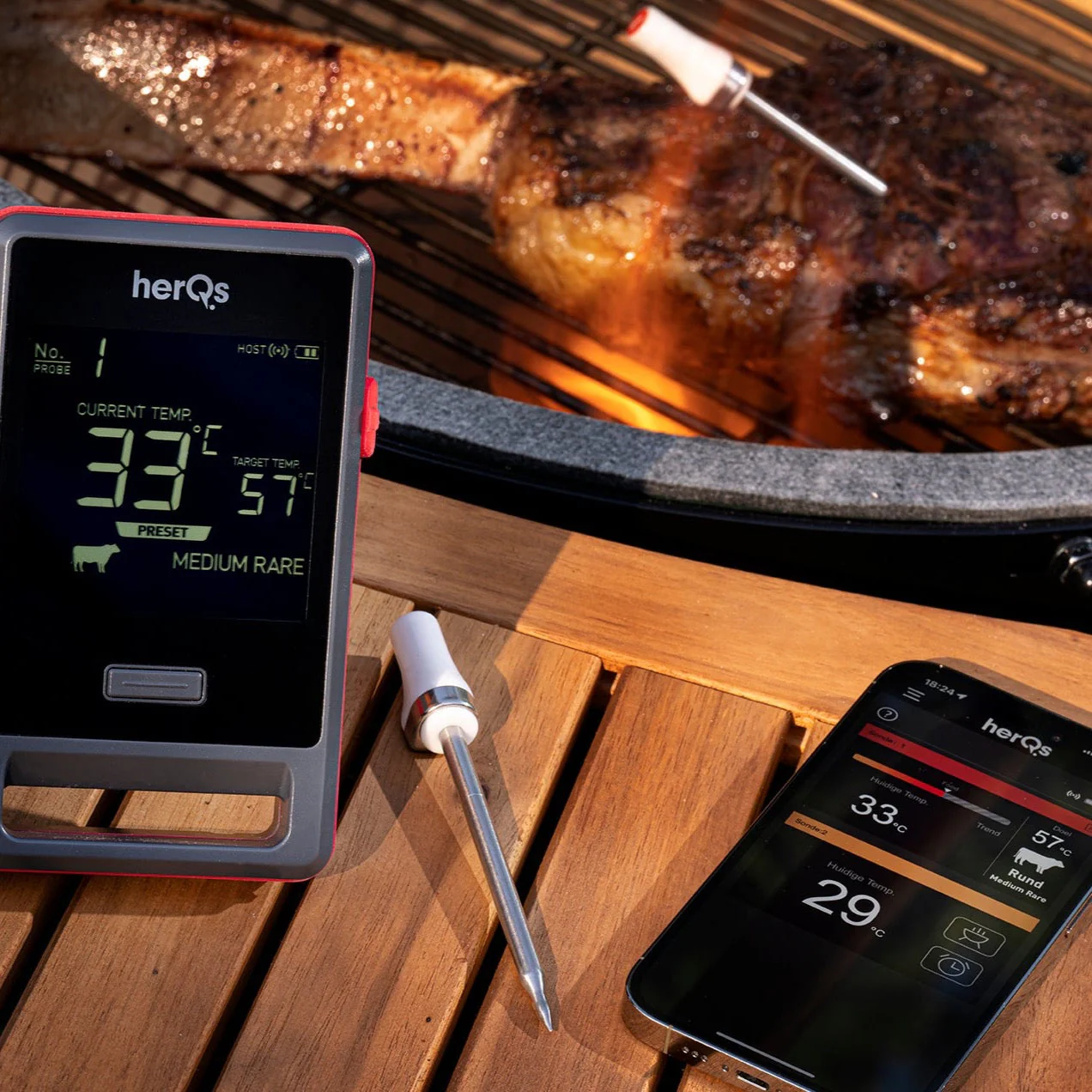 HerQs Pin Pro HERQS005 Wireless Smart Meat Thermometer - Image 4