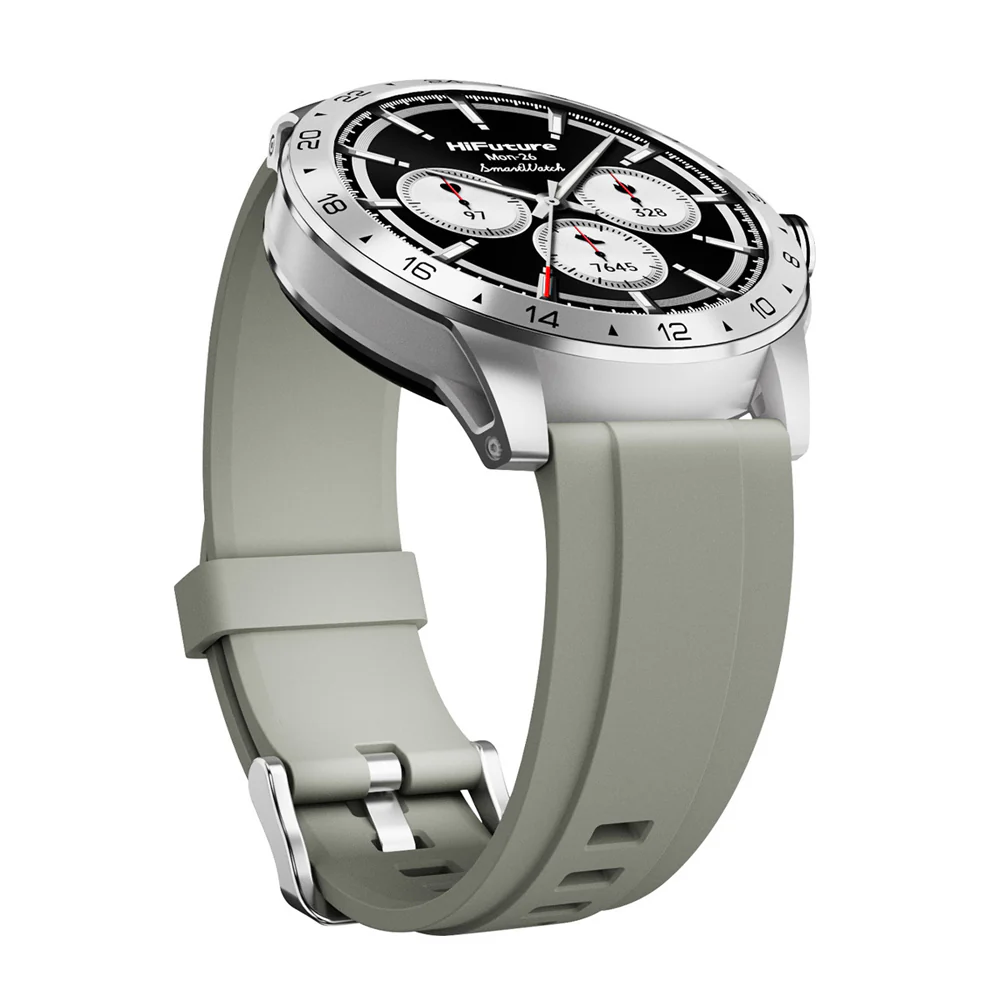 HiFuture FLEX2 Sports/Fitness Bluetooth Smart Watch 1.39" FHD Display Silver - Image 4