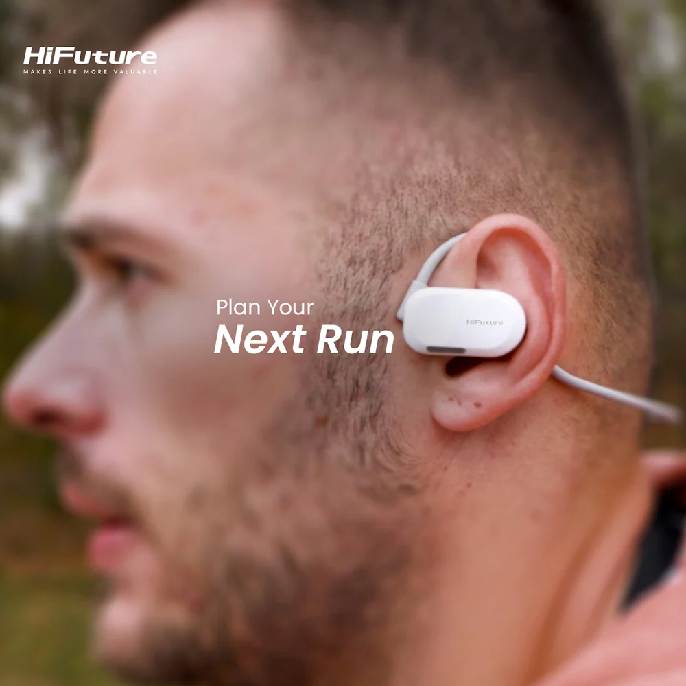 HiFuture FutureMate Open Ear Air Conduction Headphones ENC (Grey/White) - Image 9