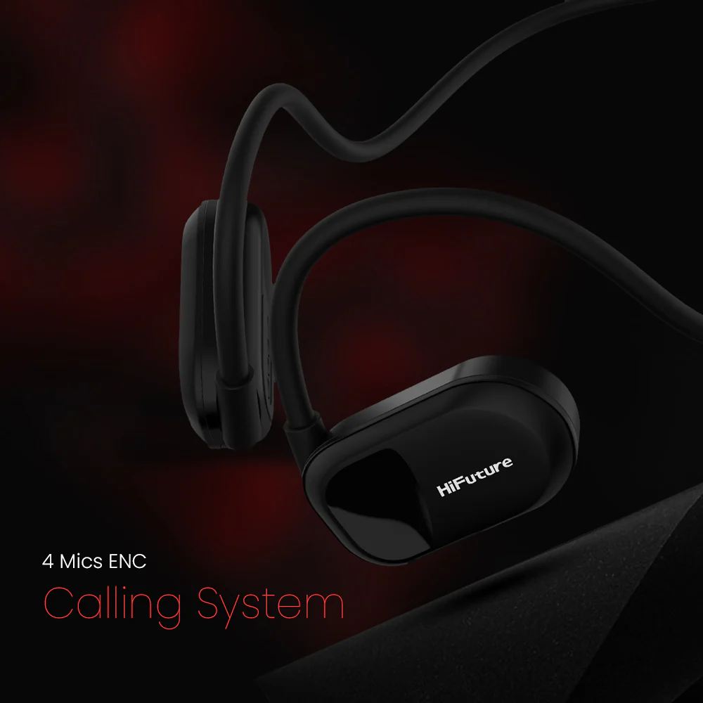HiFuture FutureMate Open Ear Wireless Headphones (Black) - Image 9