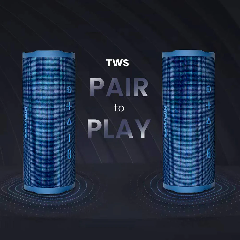 HiFuture Ripple 20W Portable Bluetooth Speaker (Blue) - Image 10