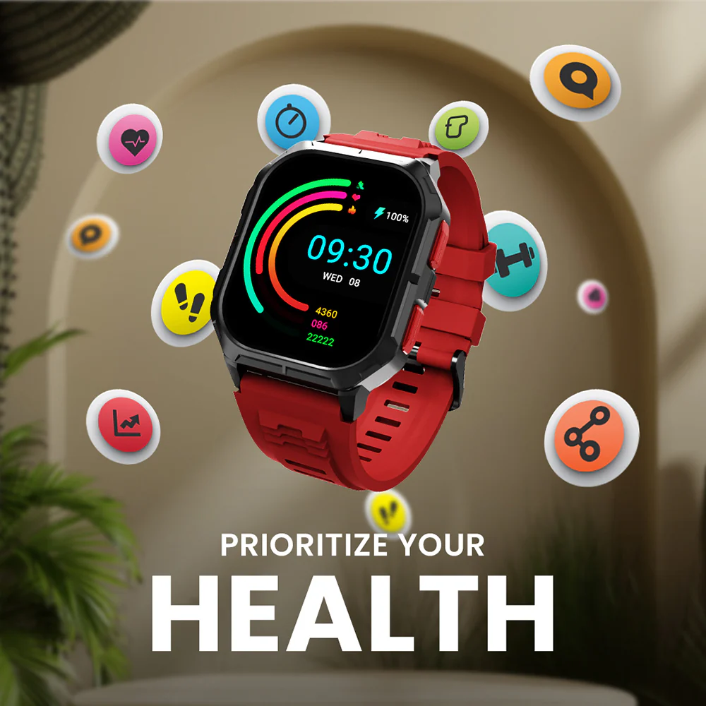 HiFuture Ultra3 Sports & Fitness Smartwatch (Carmine Orange) - Image 8