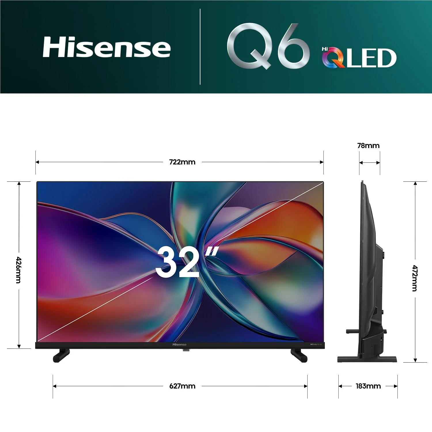Hisense 32" Q6SAU Full HD Hi-QLED Smart TV [2026] - Image 5