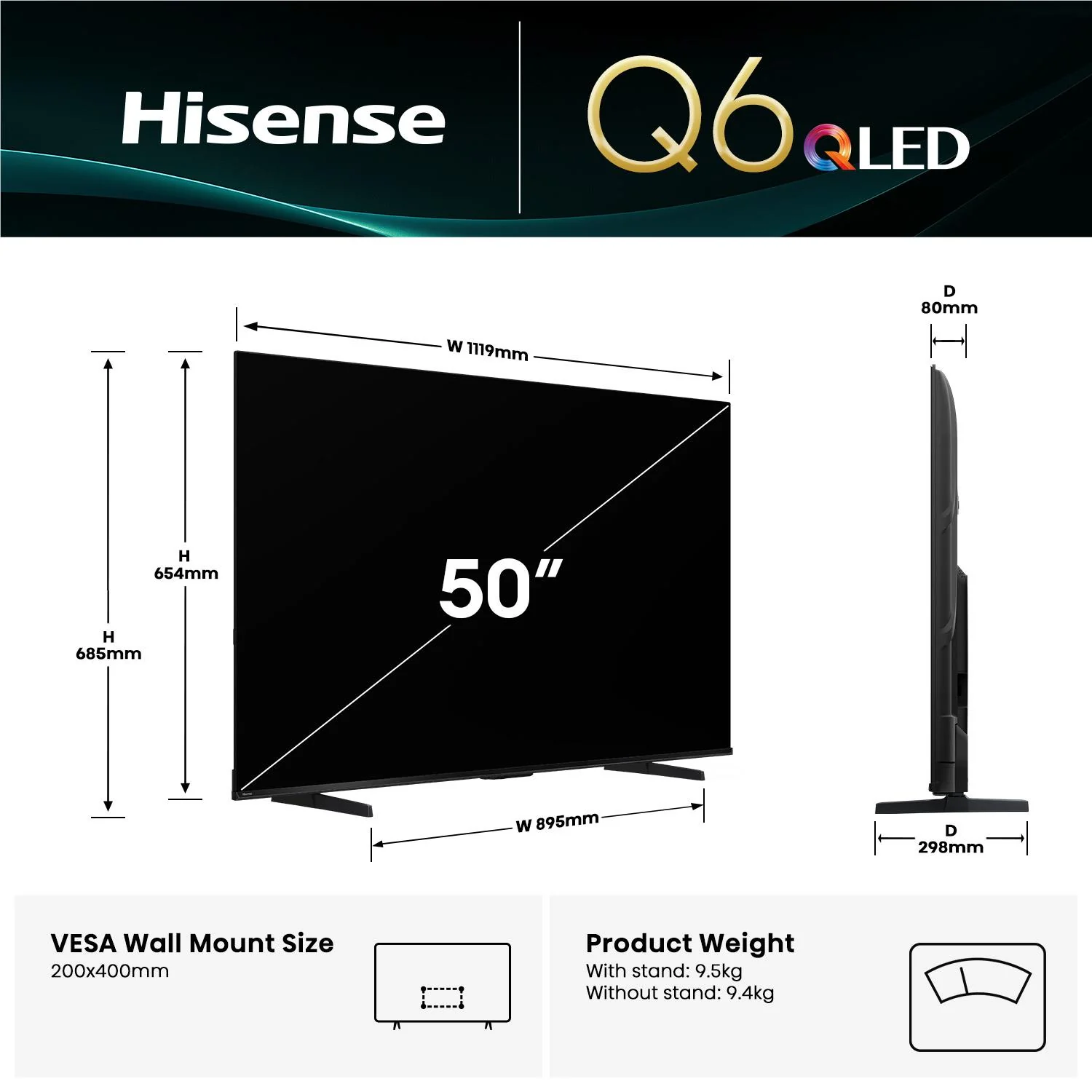 Hisense 50" Q6QAU 4K QLED Smart TV [2025] - Image 4