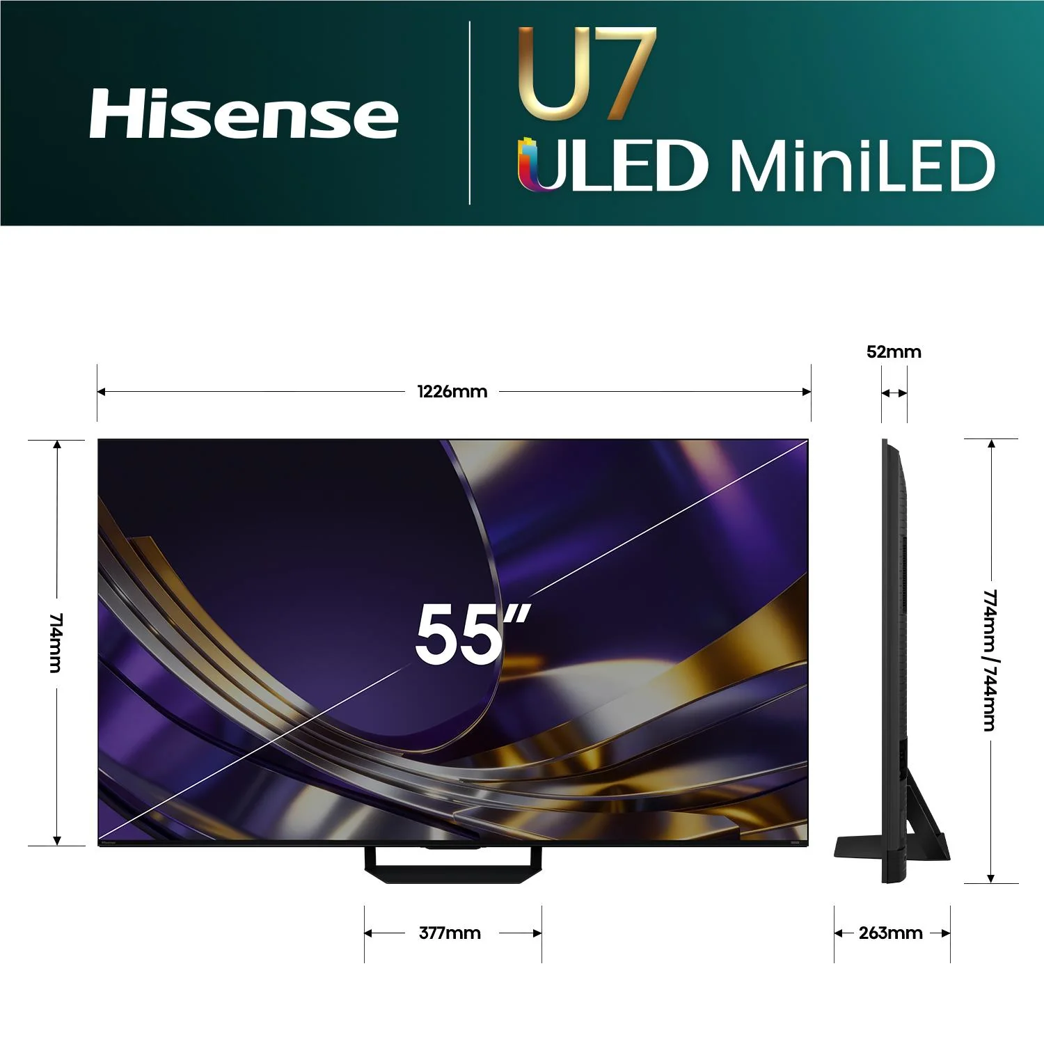 Hisense 55" U7SAU Mini LED Hi-QLED 4K Smart AI TV [2026] - Image 5
