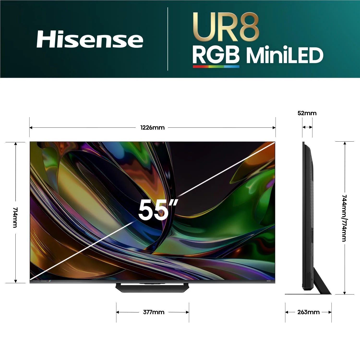 Hisense 55" UR8SAU ULED 4K UHD RGB Mini-LED Smart TV [2026] - Image 5